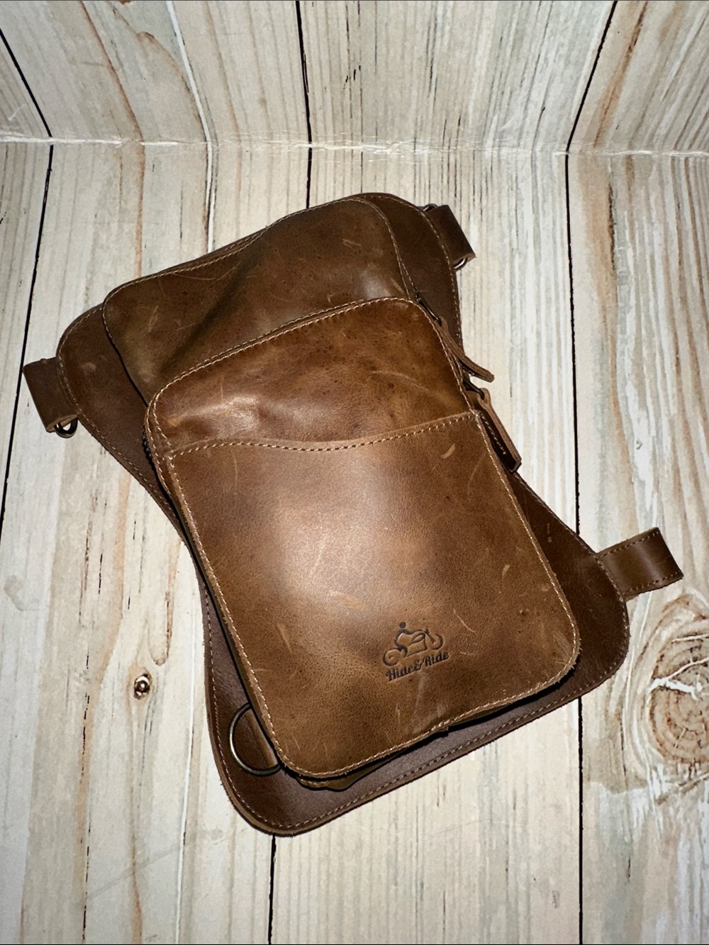 Brown Leather Waist Bag for Men